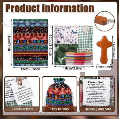 ✝️ Pocket Prayer Quilt Gift Set | 6 Little Blessings for the People You Love 🎁