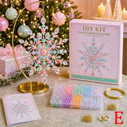 🎁Buy 3Get 1 Free❄️ DIY Crystal Beaded Snowflake Ornament Kit – Christmas Craft Decoration