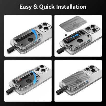 🧲 10Gbps Magnetic SSD Enclosure & Docking Station  – High-Speed M.2 NVMe SSD Storage Adapter with Multi-Port Expansion