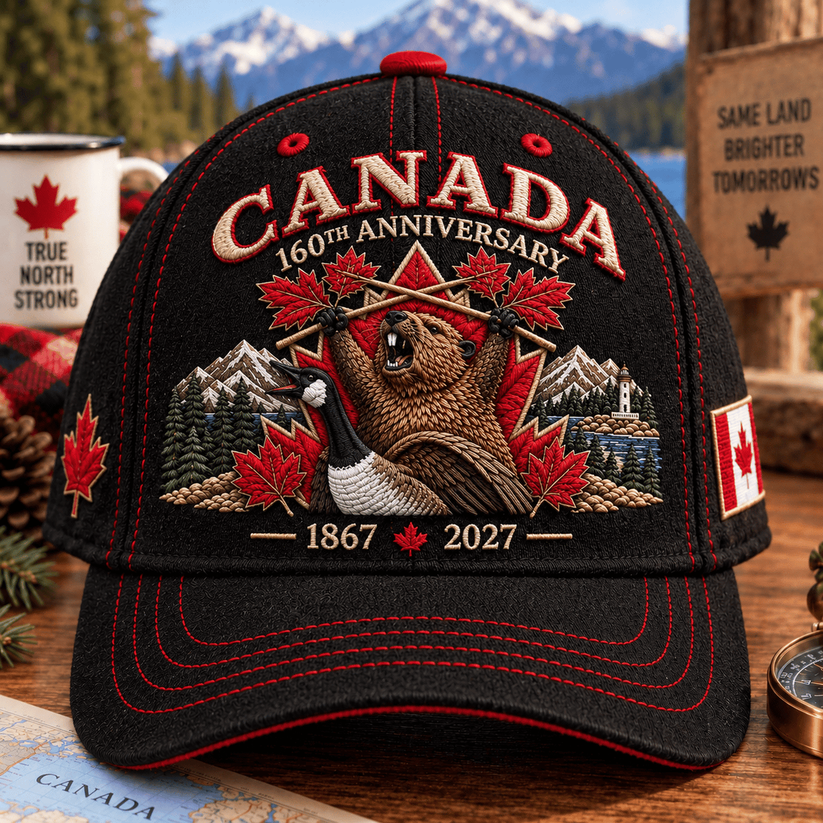 🔥 LAST DAY 50% OFF - 🍁 Canada 160th Anniversary 1867–2027 – Premium Embroidered Heritage Cap ✨ 100% Cotton • Detailed Embroidery • Comfortable Fit