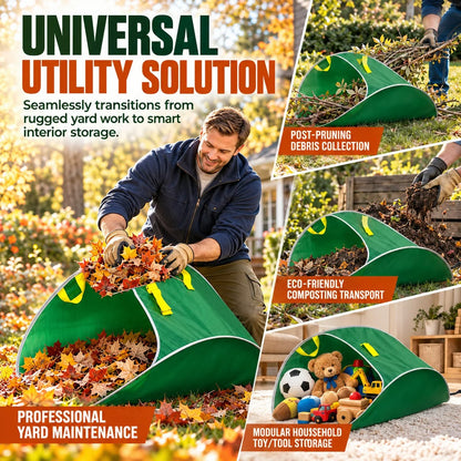 🔥Last Day 50% OFF-  🍂 Pop-Up Collapsible Yard Waste Bag | Heavy-Duty 210D Oxford Fabric Garden Debris Collector