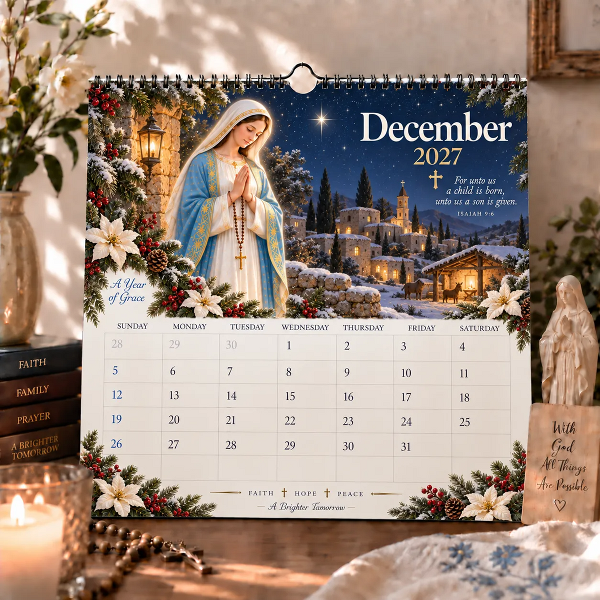Blessed Mother Christmas calendar