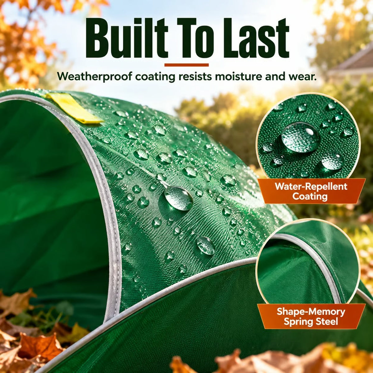🔥Last Day 50% OFF-  🍂 Pop-Up Collapsible Yard Waste Bag | Heavy-Duty 210D Oxford Fabric Garden Debris Collector
