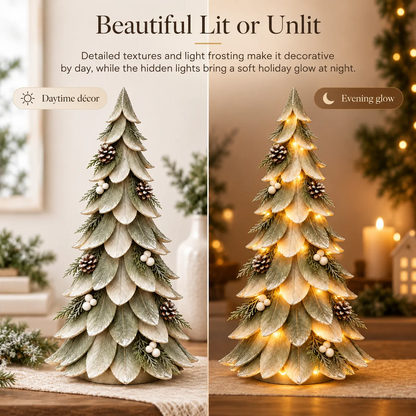 🌲 Everglow Winter Tree™ | Warm LED Layered Christmas Decor