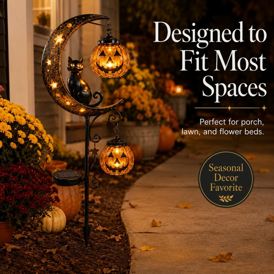 🎃 Halloween Early Bird Sale 🔥 | 49% OFF Pumpkin Moon Garden Stake Light