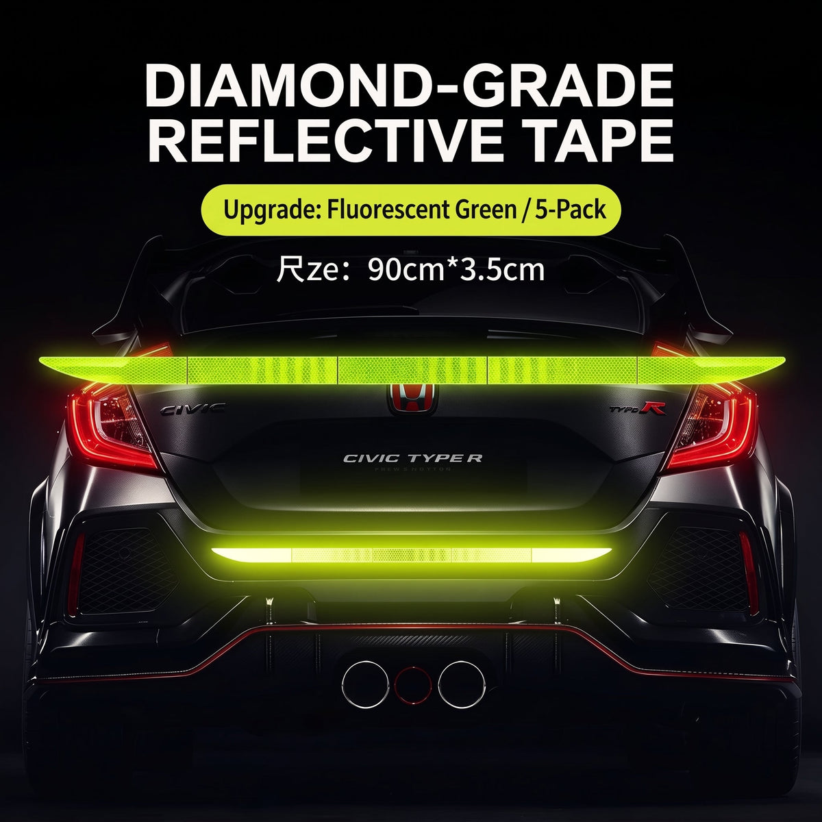 🔥Limited-time 50% off-Reflective Car Sticker Strips for Trunk & Rear Bumper
