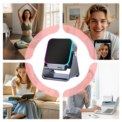 5-in-1 Wireless Induction Bluetooth Speaker with Adjustable Phone Stand