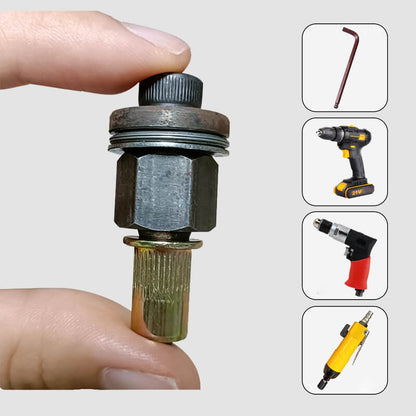 ⏳Time-Limited Special⏰Rivet Gun Head & Nutsert Cap Set | Heavy-Duty Steel Fastening Tool | Portable Kit for Automotive, Sheet Metal & Industrial Use