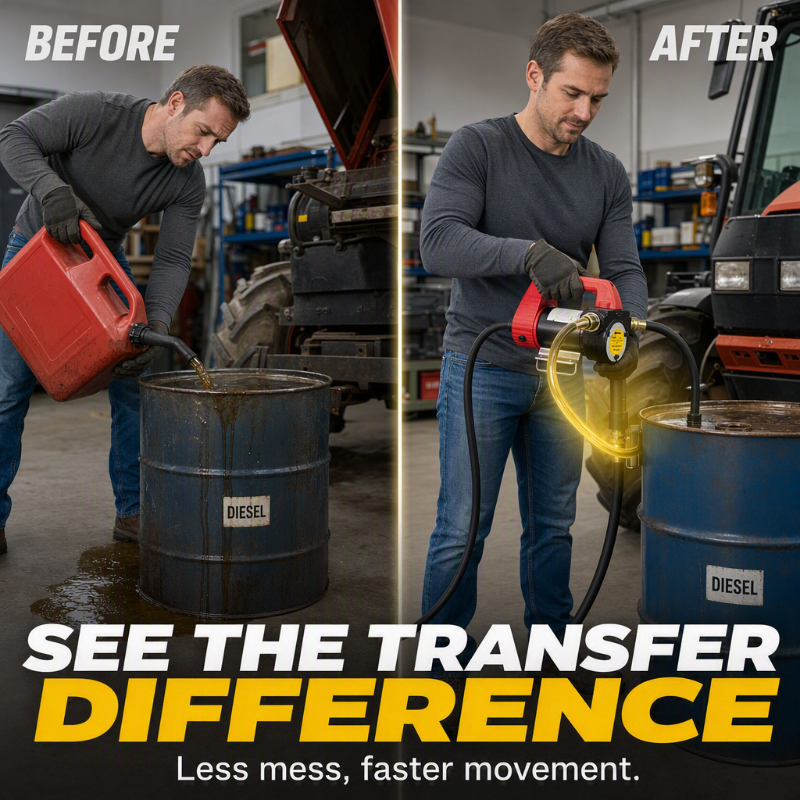 Portable diesel transfer pump