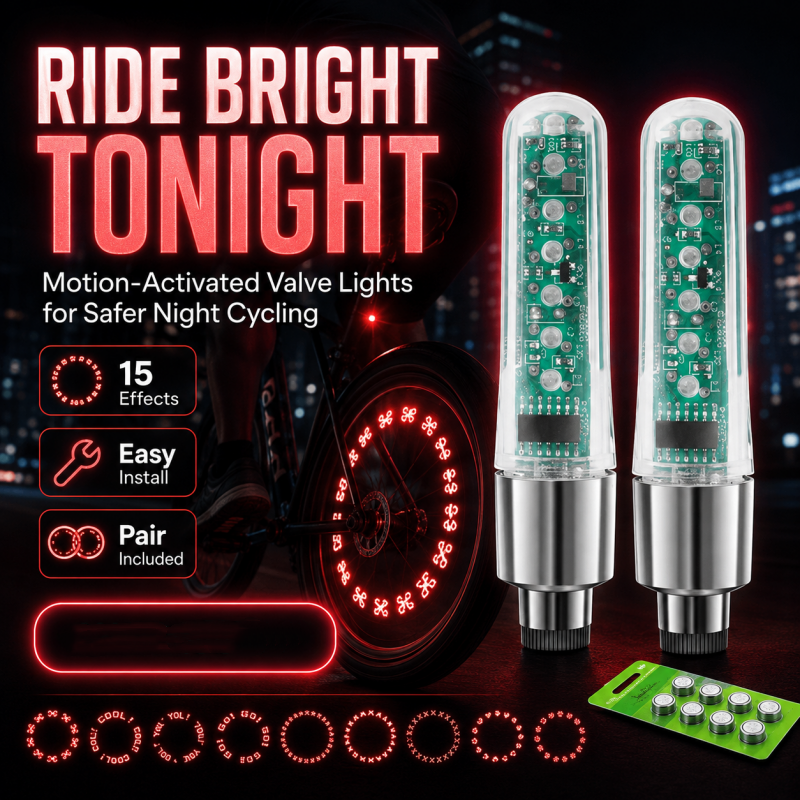 LED bicycle valve light pattern