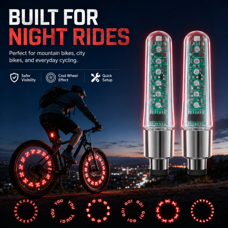 Waterproof bicycle wheel valve light