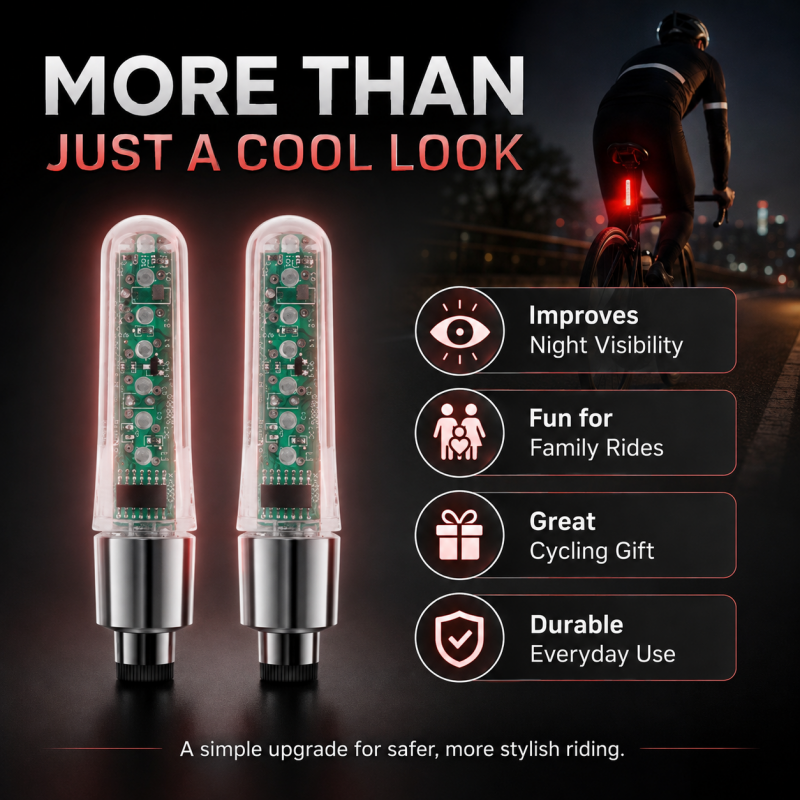 Bicycle valve stem LED lights