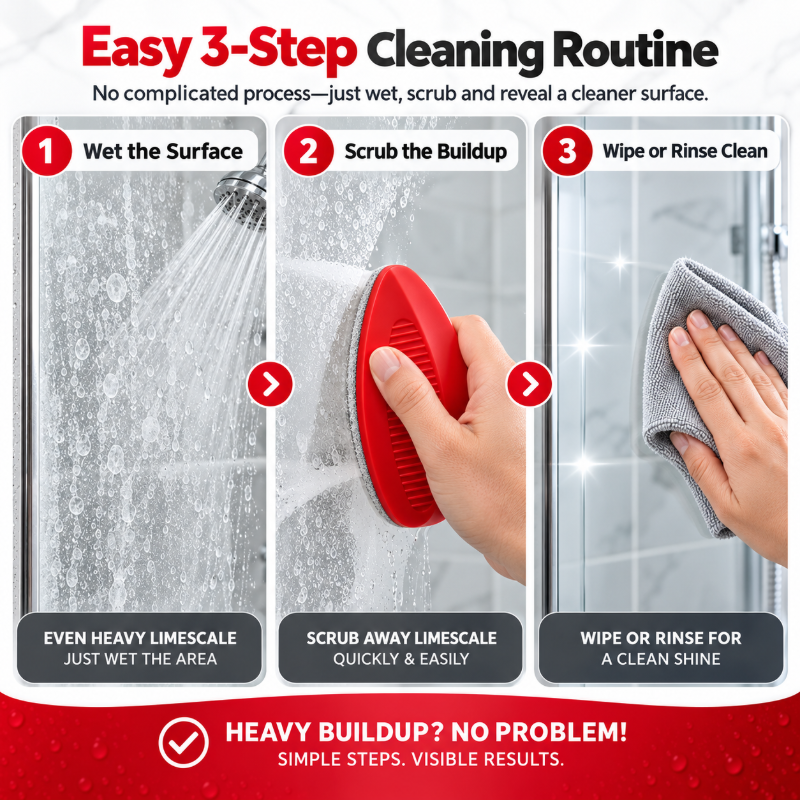 🧽 ScrubEase 2-in-1 Bathroom Cleaning Brush | Refillable Scrubber with Built-In Cleaner Dispenser