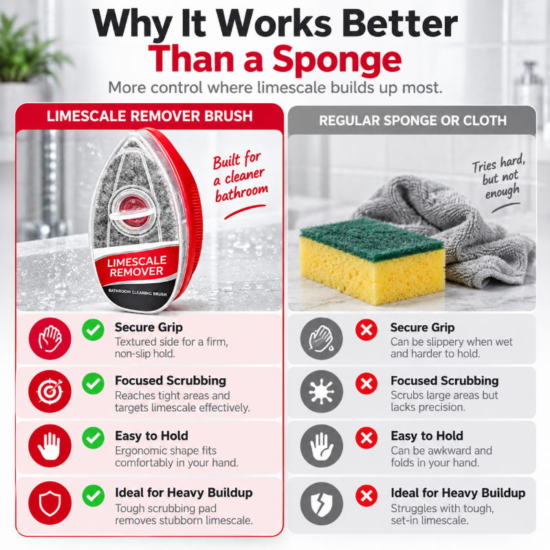 🧽 ScrubEase 2-in-1 Bathroom Cleaning Brush | Refillable Scrubber with Built-In Cleaner Dispenser