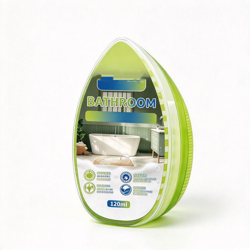 Green refillable bathroom scrub brush